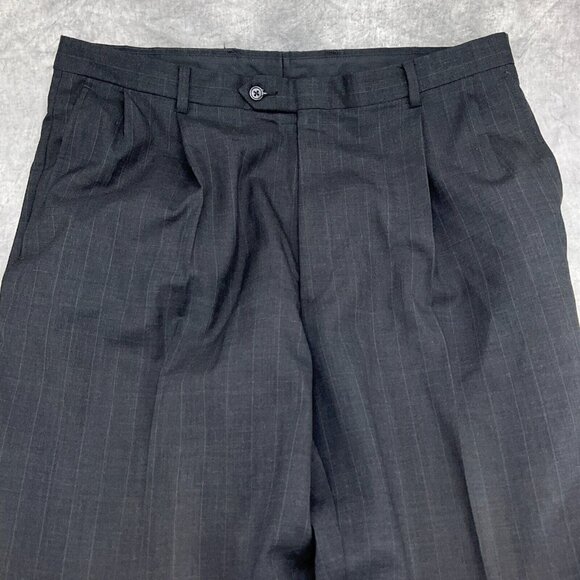 Palm Beach Suit Men 44R/36W x 30L Gray Pinstripe Wool Classic Career 2pc  VTG - Picture 13 of 16